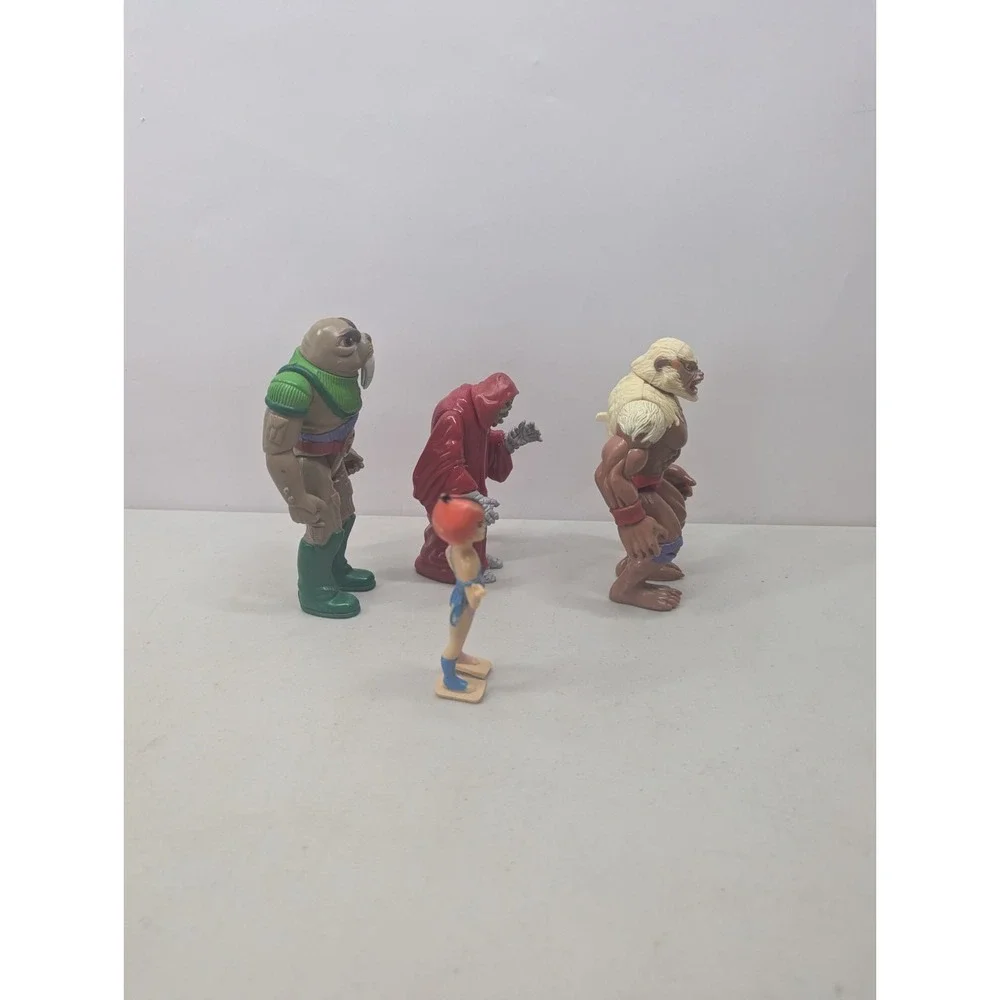 Lot Of 4 Vtg Thundercats Figures Wilykit Monkian Mumm-Ra, Tuska Warrior *Read
